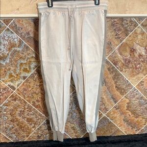 Anthropology’s Cloth & Stone Women’s Beige Army Olive Green Side Striped Joggers